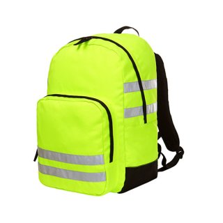 Neongelber Rucksack mit Reflexstreifen